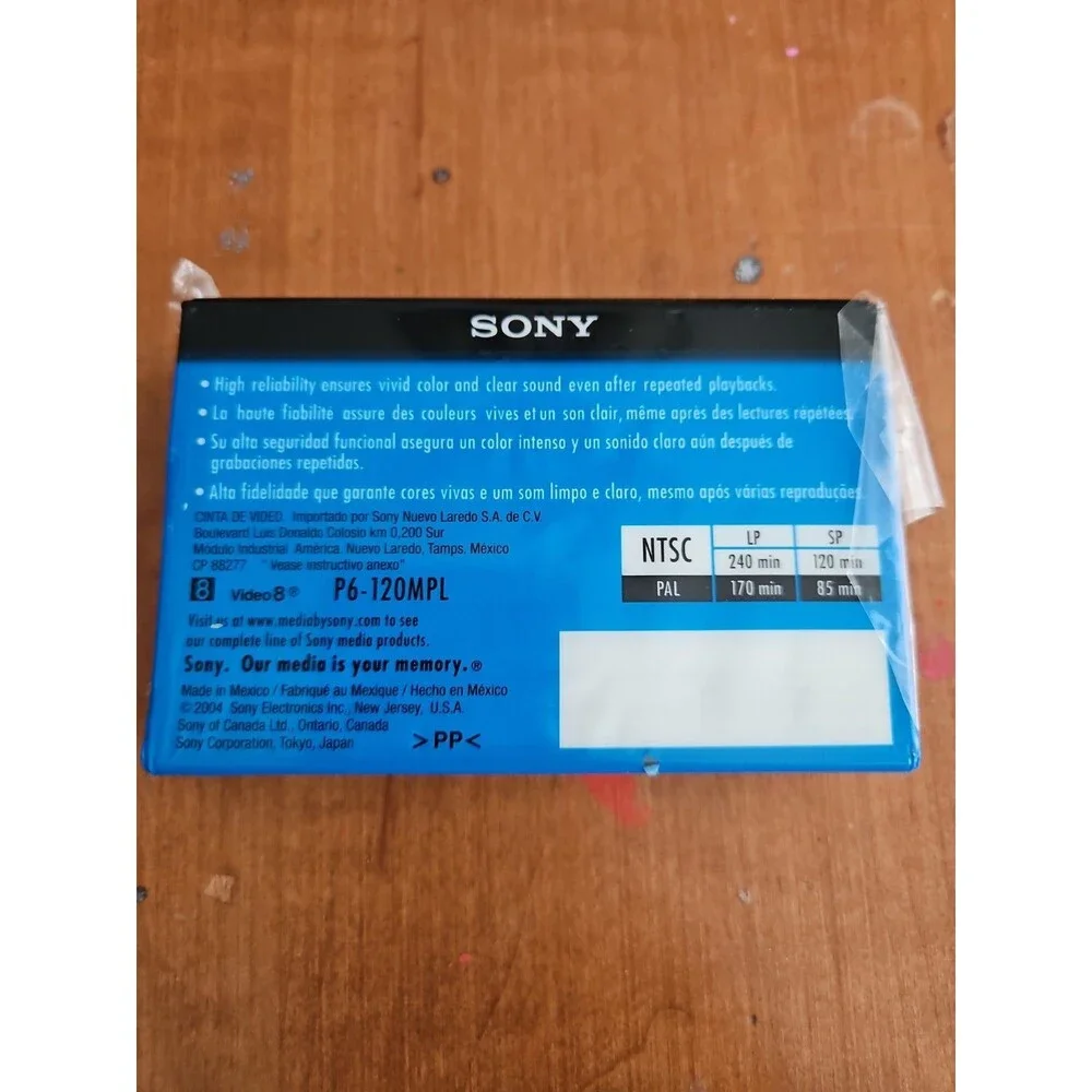 Sony P6-120MPL 120 Min 8mm Standard Video Cassette New Sealed x2